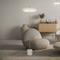 Trio Lighting lampe sur pied LED Keaton, gris clair, hauteur 138 cm, métal, CCT