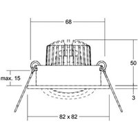 BRUMBERG LED recessed spotlight Tirrel-S, RC, driver round, chrome