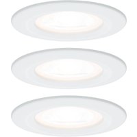 Paulmann 3 spots Nova rond, IP44, intensité variable, blanc