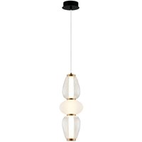 Viokef LED hanging light Shiny, Ø 16 cm, clear/white, glass