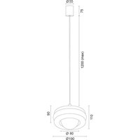 Argon Hänglampa Tina, terrakotta/opal, glas, Ø 19 cm