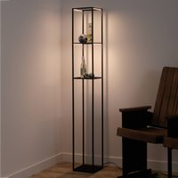 Paul Neuhaus LED-golvlampa Contura, svart, metall, 140 cm