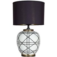 PR Home bordslampa New York, svart, höjd 60 cm, keramik