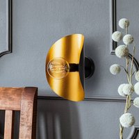 Opviq Vägglampa Sivani MR-839, guld/svart, metall, höjd 30 cm