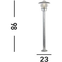Searchlight X Conrad path light, silver, IP44, height 51 cm, steel