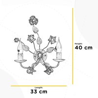 ONLI Applique murale Carolina, couleur ivoire, à 2 lampes, fer