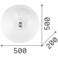 Ideallux Ideal Lux Shell taklampa, bärnstensfärgad, glas, Ø 50 cm