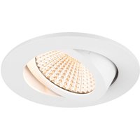 SLV LED recessed downlight New Tria, round, white, 2,700K, 60°