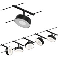 Paulmann Circle LED cable lighting 5-bulb black
