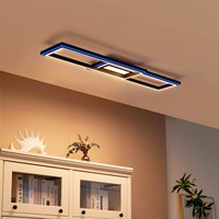 Lucande Smart LED ceiling light Tjado 115 cm black RGB CCT