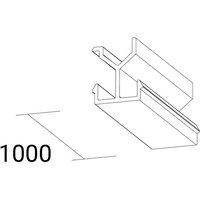 Ivela cover SQUARE 48 V rail, white, length 100 cm