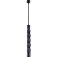 Viokef Marley pendant light made of twisted steel, black
