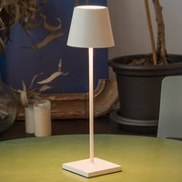 FARO BARCELONA Lampe à poser LED Toc chargeur USB, IP54, blanche