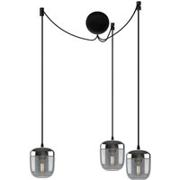 UMAGE Acorn hänglampa 3 lampor rökgrå stål