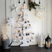 STAR TRADING Mini decorative star made of metal, white