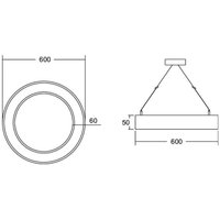 BRUMBERG Biro Circle Ring5 direct Ø 60 cm DALI white 840