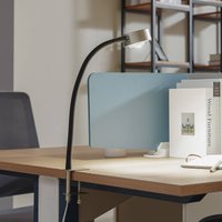 Lindby skruvklämlampa Jyla, matt nickel, GX53, flexibel arm