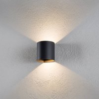 Eco-Light LED-utomhusvägglampa Dodd, rund, antracit