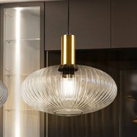 Schuller Valencia Suspension Norma, Ø 30 cm, noir/transparent, verre, E27