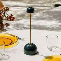 Lampe à poser LED rechargeable MARSET Sips, vert/doré, 31 cm, acier