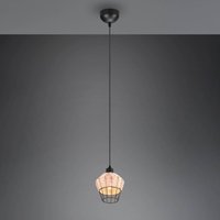 Reality Leuchten Borka pendant light, 1-bulb, Ø 17.5 cm, Natur
