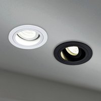 Maytoni Akron recessed light, adjustable, round, white