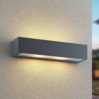 Arcchio utomhusvägglampa LengoE27, 38 cm, antracit, E27, IP54
