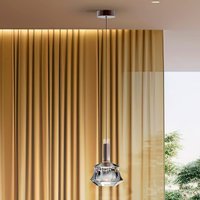 Schuller Valencia LED-hänglampa Scarlett, silverfärgad, Ø 18 cm, glas