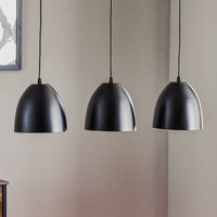 EMIBIG LIGHTING Pendellampa Lenox, 3 lampor, svart/guld