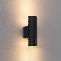 Konstsmide Utomhusvägglampa Cuneo, svart, höjd 25 cm, metall, upp/ner