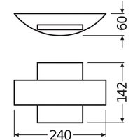OSRAM LED-utomhusvägglampa ENDURA STYLE SHIELD mörkgrå IP44