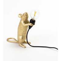 SELETTI Mouse Lamp Ampoule LED décorative USB debout or