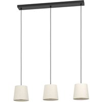 EGLO Febres hänglampa, svart/vit, 3 lampor.