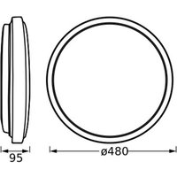 Ledvance Orbis London taklampa Ø 48cm vit