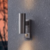 EGLO LED-vägglampa Riga 5 stål 21 cm, stål, sensor 2 lampor.