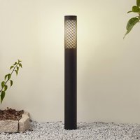 Lindby Lurinda path light, black, aluminium, Ø 10.5 cm