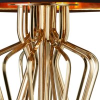 Searchlight Ethan table lamp marble base and fabric lampshade