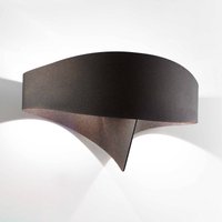 Selène Scudo LED wall light made of steel, bronze