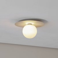 TK Lighting Pixie ceiling lamp, beige, glass, Ø 25 cm, ball, G9