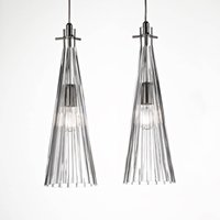 Selène Hänglampa Costa Rica, 2 lampor, transparent