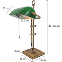 Steinhauer Ancilla desk lamp, adjustable, bronze/green