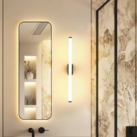 Molto Luce VINA S LED wall light, black, width 40 cm, IP44, CCT