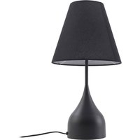 Lucande Tischleuchte Luoti, schwarz, Textil, 57 cm hoch