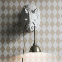 PR Home hänglampa Bella, mässing, Ø 18 cm, metallkontakt