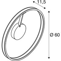 SLV LED-taklampa One, Ø 60 cm, mässingsfärgad metall CCT