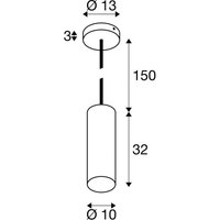 SLV pendellampa Enola, guldfärgad matt, Ø 10 cm, metall