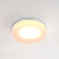 Bopp LED recessed ceiling light One, aluminium colour, Ø 9 cm