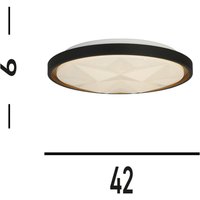 Searchlight LED ceiling lamp Satellite black Ø 42cm steel remote control
