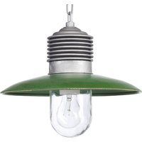 K.S. Verlichting Classic outdoor hanging light Ampere aluminium/green