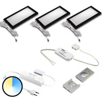 Hera Lampe sous meuble Dynamic LED Sky lot de 3 noire